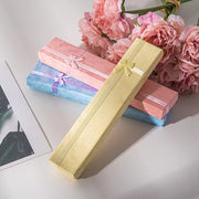 ギフトボックス 2個セット プレゼントボックス ネックレス用 長方形 箱 ケース リボン 蝶結び ラッピング 贈り物 お祝い かわいい おしゃれ 上品
