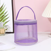 毛糸収納バッグ 毛糸入れ 編み糸収納ボックス 手芸用品 編み物用品 編み物バッグ 糸収納 毛糸玉収納 ポータブル 持ち運び メッシュ おしゃれ かわいい 便利グッズ