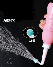 おしり洗浄器 携帯用洗浄機 お尻洗浄機 ノズル2種類 ハンディシャワー ウォッシュ ポータブル 持ち運び トイレ用品 旅行用品 手動 電池不要 トラベル