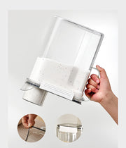 ランドリーボトル 単品 詰め替え容器 大容量 計量 クリア 透明 1.3L 1300ml 中身が見える 持ち手付き 洗濯洗剤 柔軟剤 粉末 液体 ディスペンサー 便利グッズ 日用品雑貨 計量カップ付き