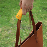 ハンドルカバー 単品 バッグ 鞄 カバン 取っ手 持ち手カバー スナップボタン 汚れ防止 グリップ レザー調 フェイクレザー おしゃれ