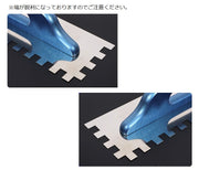 クシ目コテ 48cm こて 鏝 ステンレス製 左官工具 手動工具 クシ目ゴテ クシメゴテ DIY 石工用 床施工 壁施工 タイル貼り モルタル塗り 下地処理 仕上げ作業 均一塗布 厚み調整