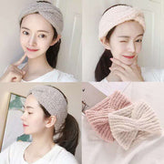 洗顔用ヘアバンド 洗顔用ヘッドバンド 洗面用ヘアバンド レディース 女性 洗顔グッズ 洗顔用品 生活雑貨 日用雑貨 幅広 クロス 無地 シンプル カジュアル フェミニン ガーリー 可愛い キュート おしゃれ