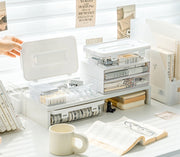 小物収納ケース 小物入れ 収納ケース 単品 マスキングテープ収納 マステ収納 蓋付き 卓上収納 文房具収納 マルチ収納 多用途 日用品雑貨 収納用品 整理整頓