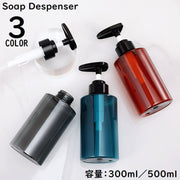 ディスペンサー 詰め替えボトル 300 500ml 容器 透明 シャンプー コンディショナー リンス ハンドソープ ボディソープ キッチン 洗面所 浴室 バス用品