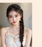 エクステ 三つ編み 単品 1本 エクステンション つけ毛 付け毛 ヘアゴム 装着簡単 ヘアアレンジ レディース 女性 可愛い おしゃれ イメチェン コスプレ イベント