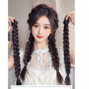 エクステ 三つ編み 単品 1本 エクステンション つけ毛 付け毛 ヘアゴム 装着簡単 ヘアアレンジ レディース 女性 可愛い おしゃれ イメチェン コスプレ イベント