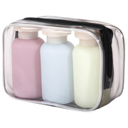 トラベルボトル 3本セット クリアポーチ付き 100ml 詰め替え容器 旅行用品 トラベルグッズ 小分け 多用途 携帯用 持ち歩き 便利 収納 整理 キャンプ アウトドア 出張