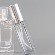アトマイザー スプレーボトル 5ml 10ml 詰め替え容器 ガラス アロマ 香水 パフューム 消毒液 持ち歩き 携帯用 ミニボトル プッシュ式 無地 クリア シンプル