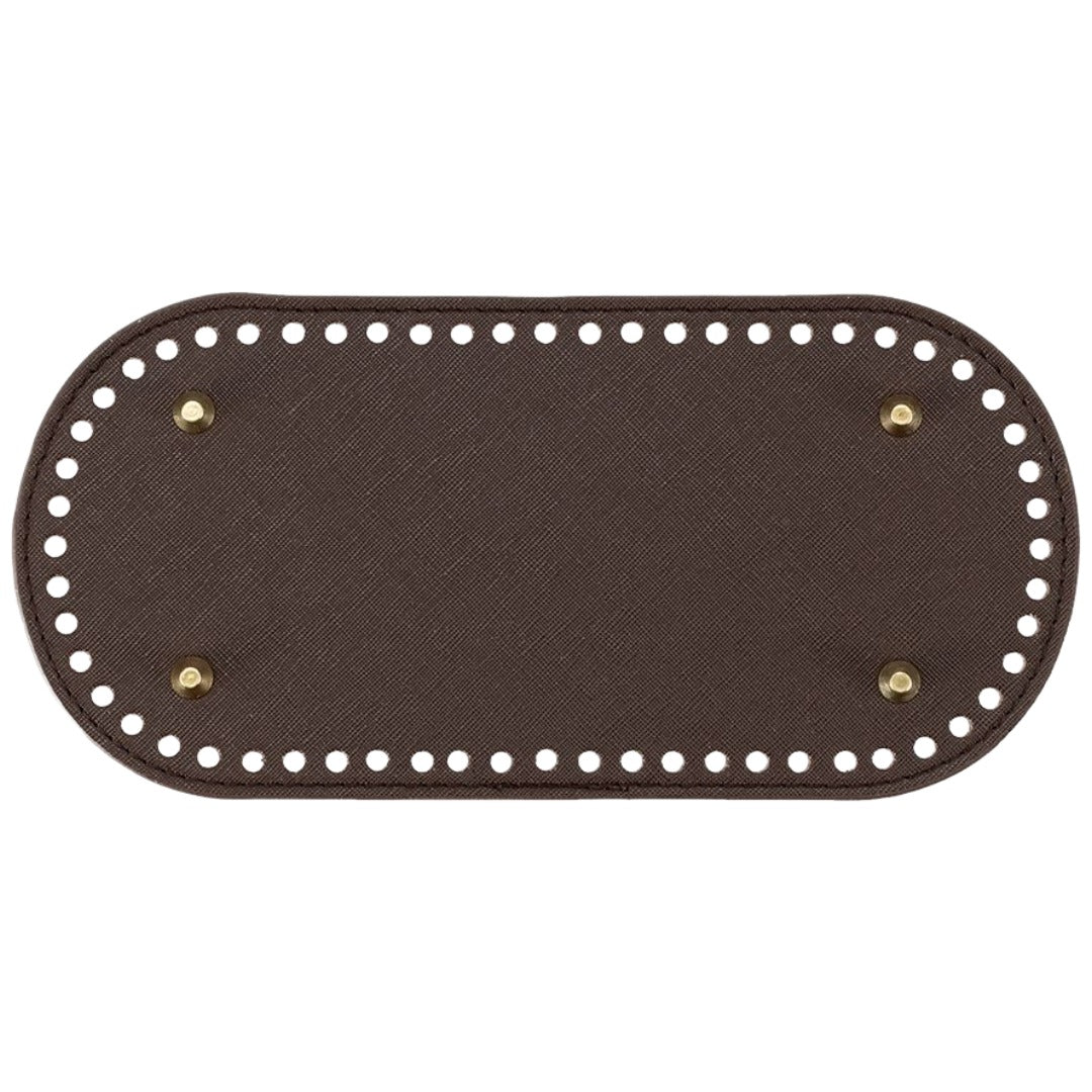 バッグ用底板 バッグ底板 バッグボトム PUレザー底 底鋲 リベット ダークブラウン バリエーション画像