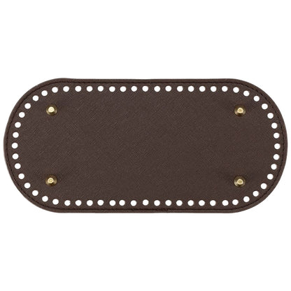 バッグ用底板 バッグ底板 バッグボトム PUレザー底 底鋲 リベット ダークブラウン バリエーション画像