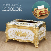 ティッシュケース 箱ティッシュ ボックスティッシュ スモール フラワー お花 ゴージャス アンティーク レトロ 高級感 おしゃれ かわいい きれいめ 足つき インテリア