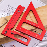 木工用定規 直角定規 角度定規 三角定規 スケール 金属製 工具 DIY 木工ツール 角度確認 線引き 木工作業  多機能 シンプル 日曜大工 建築 図工 計測工具