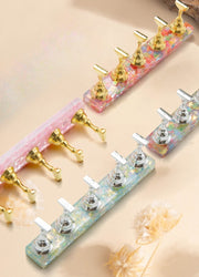 ネイルチップスタンド 台座+スタンド5個 ネイルチップホルダー ネイルホルダー チップスタンド ディスプレイプレート レディース 女性 マグネット式 磁石式 置き型 卓上 ハート風 星風 雪の結晶風 かわいい おしゃれ ネイルアート用品