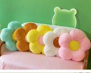 クッション フロアクッション インテリア雑貨 35cm 座面クッション 座布団 チェアクッション フラワー 花 おしゃれ かわいい ふわふわ キュート 模様替え リビング 子ども部屋 茶 白 黒 ピンク 黄 緑 灰 紫