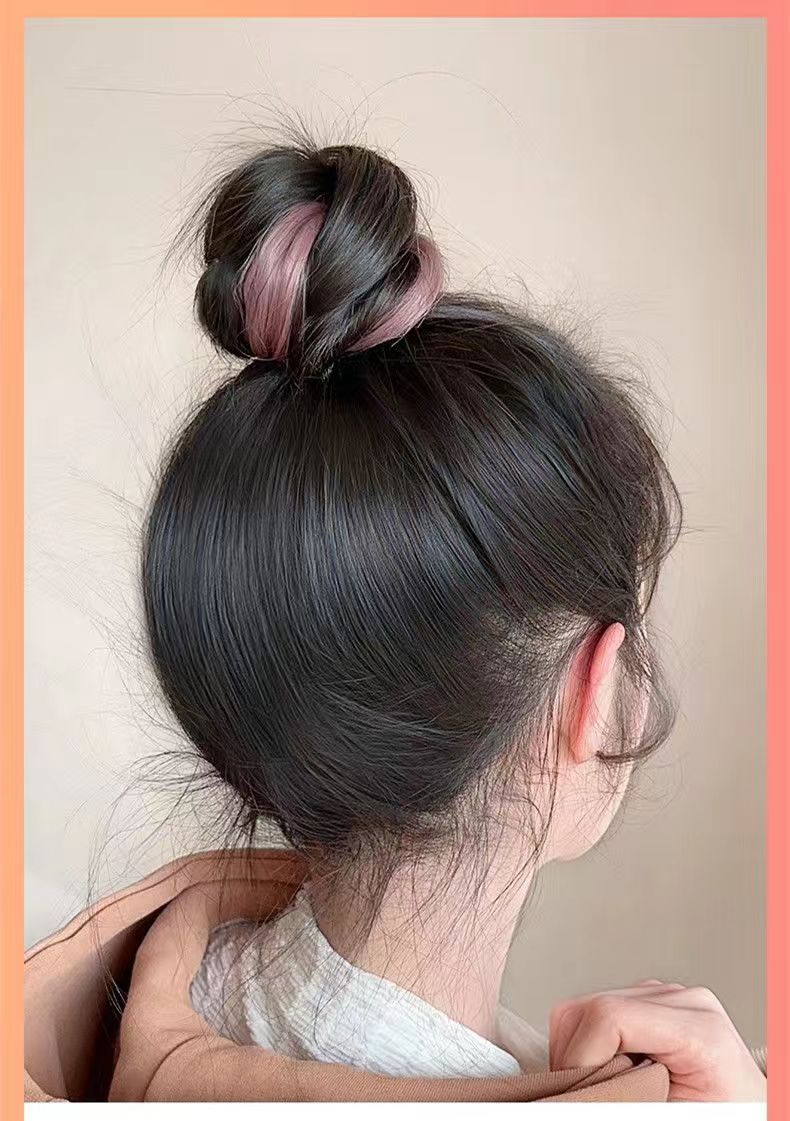 お団子ウィッグ メッシュ ヘアゴム レディース つけ毛 ポイントウィッグ 商品画像2