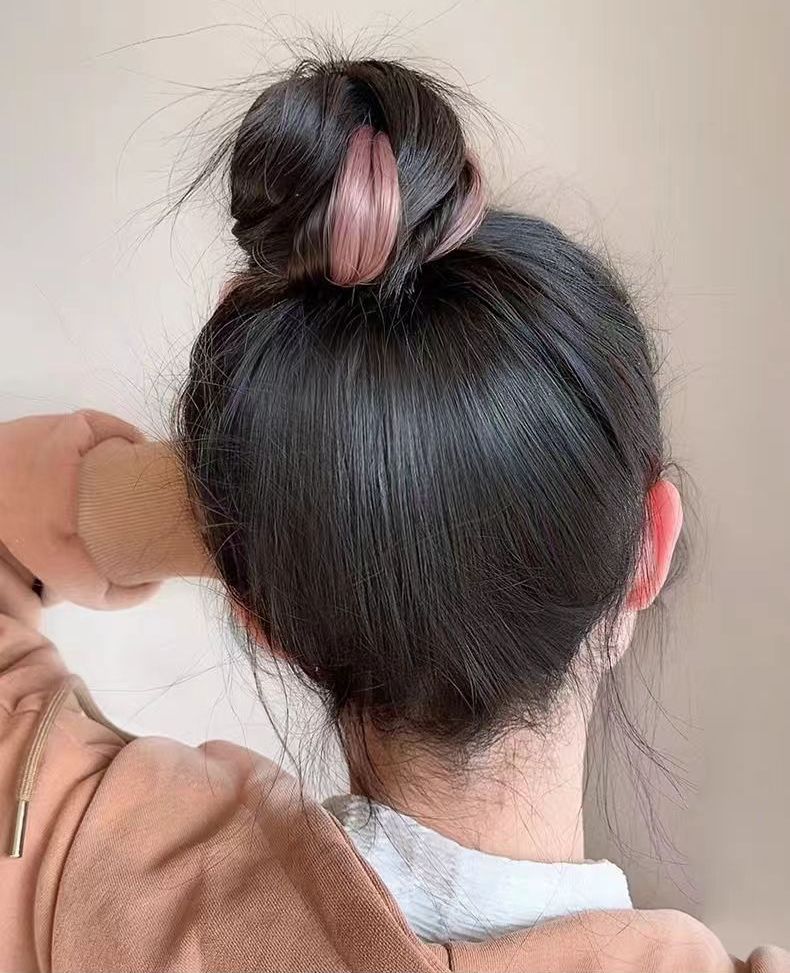 お団子ウィッグ メッシュ ヘアゴム レディース つけ毛 ポイントウィッグ 商品画像4