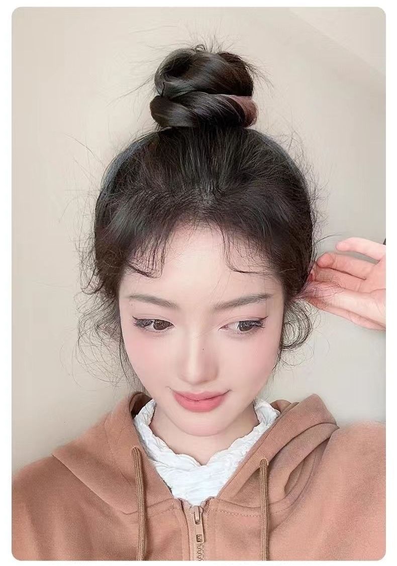 お団子ウィッグ メッシュ ヘアゴム レディース つけ毛 ポイントウィッグ 商品画像5