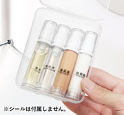 トラベルボトル 携帯用 4本入り 真空 スプレーボトル 乳液ボトル 5ml 10ml 詰め替え容器 ケース付き 小分け 霧吹き 噴霧器 持ち運び 旅行 出張 トラベルグッズ お出掛け アトマイザー 消毒液 虫よけ詰め替え 香水詰め替え 化粧水詰め替え 日焼け止め詰め替え