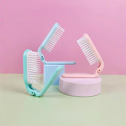 ヘアブラシ レディース ヘアケア用品 ブラシ 櫛 くし 折りたたみ 持ち運び コンパクト かわいい おしゃれ ヘアケア 旅行 外出 お出かけ 軽量