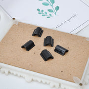 ヘアゴム用留め具 パーツ 100個セット ハンドメイド用品 台座 ゴム 手作り 貼り付け レジン デコ 服資材 ボタン足 固定 髪留め 手芸用品 透明 クリア ブラック