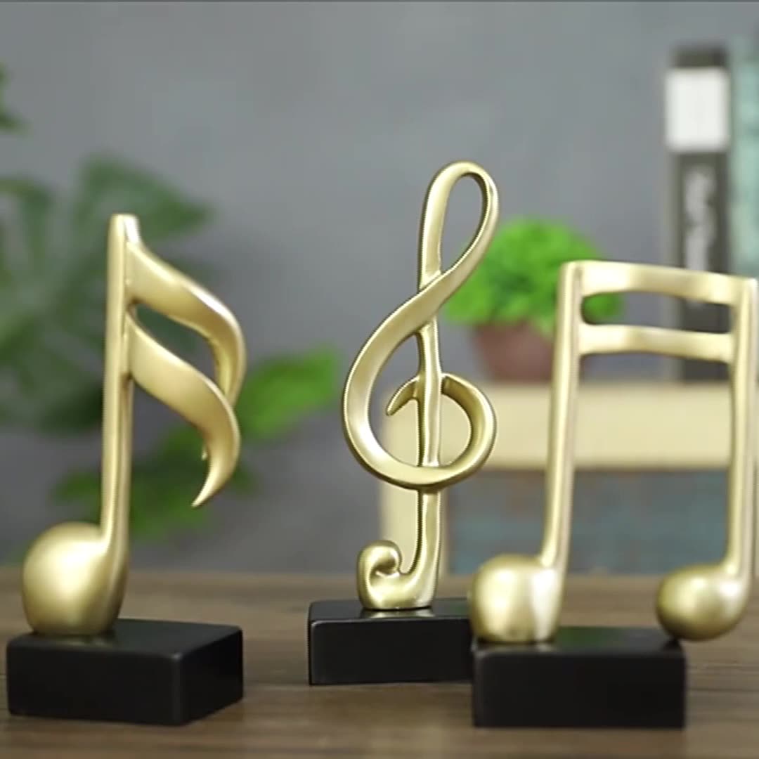 オブジェ 置き物 置物 台座付き 音符型 ト音記号型 商品画像3