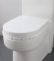 便座カバー 便座シート 便座マット O型 取っ手付き 伸縮性あり シンプル もこもこ ふわふわ あったか トイレ 便座 カバー シート 冬 グレー 青 ピンク 緑
