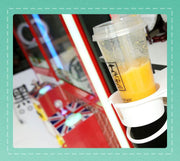 ドリンクホルダー クリップ式 カップホルダー 挟む ビビッドカラー デスク オフィス テーブル 飲み物ホルダー マグカップ ペットボトル マルチホルダー 小物入れ 簡単 便利