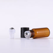 遮光瓶 ロールオンボトル ガラス製 保存容器 アロマオイル エッセンシャルオイル 精油小分け 茶色 小瓶 容量1／2／3／5ml