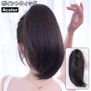 ポイントウィッグ ヘアウィッグ 部分ウィッグ つけ毛 レディース 女性 ポニーテール クリップ式 挟むだけ ロングヘア ストレート イメチェン 可愛い おしゃれ コスプレ