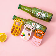 栓抜き ボトルオープナー 蓋開け 磁石 マグネット付き 瓶 キャップ キッチンツール 猫の手 肉球 ネコ ねこ キャット 可愛い