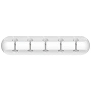 ケーブルホルダー 単品 1個 5穴 USBケーブル 充電ケーブル 充電コード パソコン周辺機器 イヤホン スマートフォン タブレット 配線 電源コード はめ込み 収納 整理整頓 シンプル 便利