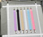ベッドシーツクリップ 2個入り 布団 マットレス ベッドパッド ソファー 寝具用品 日用雑貨 固定用 ズレ防止 滑り止め ゴムバンド 調節可能