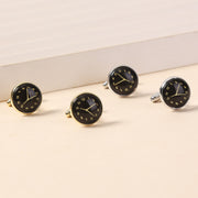 カフスボタン 2個セット 1ペア 時計 ウォッチ メンズ レディース カフスリンクス 男女兼用 ユニセックス スーツアクセサリー ファッション小物 スーツ小物 シルバーカラー ゴールドカラー フォーマル ユニーク カウスボタン シャツ 男性 女性 大人 おしゃれ 結婚式 披露宴 入学式 卒業式 父の日 誕生日 プレゼント 贈り物 ギフト