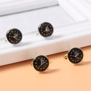 カフスボタン 2個セット 1ペア 時計 ウォッチ メンズ レディース カフスリンクス 男女兼用 ユニセックス スーツアクセサリー ファッション小物 スーツ小物 シルバーカラー ゴールドカラー フォーマル ユニーク カウスボタン シャツ 男性 女性 大人 おしゃれ 結婚式 披露宴 入学式 卒業式 父の日 誕生日 プレゼント 贈り物 ギフト