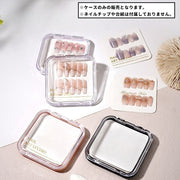 ネイルチップケース 同色5個セット ネイルアート 収納 保管 小物入れ アクセサリーケース ハンドメイド ジェルネイル 付け爪 つけ爪 クリア 透明 クリアケース ギフトケース プレゼント ネイルチップ作家 ディスプレイ 展示