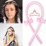 ヘアカーラー カールバンド シュシュ ヘアクリップ 4点セット ヒートレス 寝ながら 睡眠中 就寝中 手巻きカーラー 巻き髪 クセづけ ヘアアレンジ スタイリング パーマ カール アイロン不要 便利 簡単