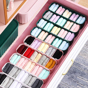 衣類収納ボックス 収納ケース 下着 靴下 小物 仕切り付きケース インナー 蓋付 フタ付き クローゼット収納 スタッキング収納 おしゃれ かわいい シンプル