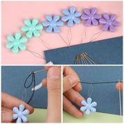糸通し 10個セット 針糸通し補助 手芸用品 裁縫道具 手縫い 刺繍 ミシン針 ソーイングツール ニードルスレッダー 花 フラワーモチーフ付 可愛い
