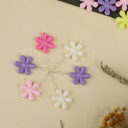 糸通し 10個セット 針糸通し補助 手芸用品 裁縫道具 手縫い 刺繍 ミシン針 ソーイングツール ニードルスレッダー 花 フラワーモチーフ付 可愛い