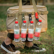 ペットボトルホルダー 2個セット カラビナ付き 取付簡単 軽量 シンプル 便利グッズ アウトドア 登山 スポーツ ジョギング 農作業 遠足 リュックサック 飲み物ホルダー