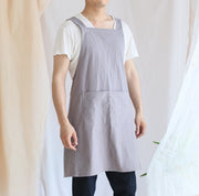 エプロン ワークエプロン 男女兼用 メンズ レディース 男性 女性 バッククロス シンプル 無地 ポケット 料理 キッチン ガーデニング カフェ 保育士 汚れ対策