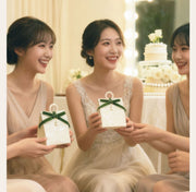 ギフトボックス 4個セット プレゼントボックス リボン付き 組み立て 結婚式 プチギフト お菓子入れ 紙製 フレンチレトロ ウェディング 引き出物 手土産用 ラッピング パーティー 上品 贈り物