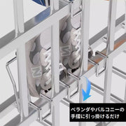 シューズハンガー 10個組 靴乾燥ラック 靴掛け 物干し 洗濯 吊り干し 水切り 引っ掛け 吊り下げ ベランダ バルコニー 手すり