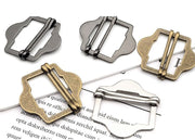 バックル 6個組 裁縫材料 金属製 メタル 六角形 ベルト送りカン 手芸 ハンドメイド DIY ショルダーバッグ リュックサック