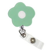 リールキークリップ 名札リール キーリール リールストラップ 伸縮 伸びる 花 フラワー IDカード ICカード ネームホルダー パスケース 定期入れ 便利 かわいい