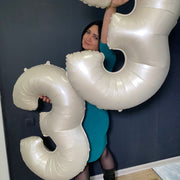 バルーン 数字 ナンバーバルーン 風船 85cm 装飾 飾り付け 誕生日 イベント 記念日 パーティー デコレーション 大きい パーティーグッズ 無地 室内装飾