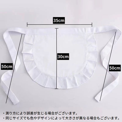 腰エプロン サロンエプロン カフェエプロン 前掛け レディース ショート丈 商品画像5