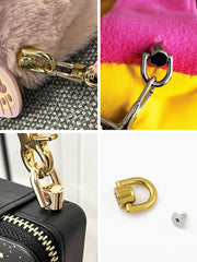 バックル バッグ用 2個セット Dカン コネクタバックル 金具 留め具 手芸 ハンドメイド用品 DIY かばん用 裁縫材料 金 銀 黒 ブロンズ おしゃれ カバン