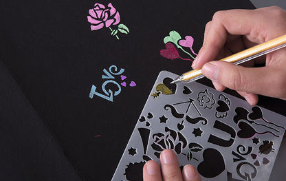ステンシルシート 5点セット 5枚セット ステンシルプレート 描画 テンプレート 商品画像5